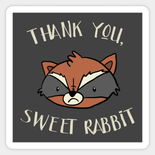 Thank you, sweet rabbit Sticker